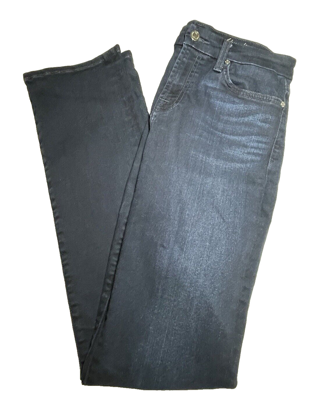 7 for All Mankind Jeans Womens 28 Blue Dark Wash Denim Kimmie Straight Leg